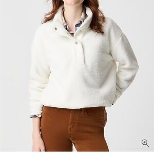 J. Crew Factory Sherpa Snap Fleece Sweatshirt